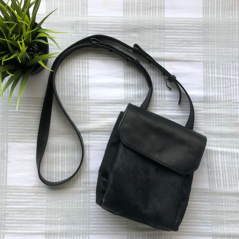 Kenneth Cole Leather Calf Hair MiniStud Crossbody